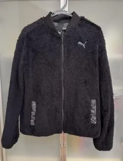 PUMA ブラック フリースジャケット