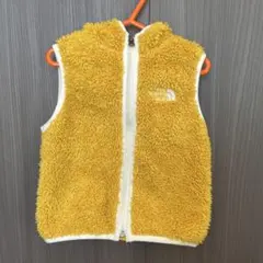 【最終】ノースフェイス　ボアベスト　フリース　100㎝　イエロー　アウトドア