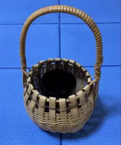 茶道具 淡々斎好 蝉籠花入 長尾宗湖 茶器/茶道具 籠花入れ（篭花入れ） 置用】 三友籠 淡々斎好写し