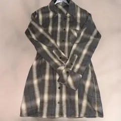 MOUSSY シャツワンピース グレー・ベージュチェック