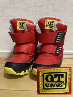 hawkins キッズ スノーブーツ 17cm 赤 冬 靴 防寒