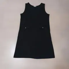 GLACIER ブラック ノースリーブ ワンピース L