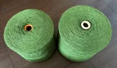 貴重!高級ウール100％　番手1/7【401フレッシュグリーン】　　約2.0kg