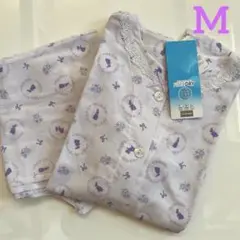 【新品】レディース長袖パジャマ　M パープル　うさぎ柄