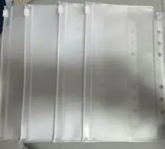 6穴バインダー用 クリアファスナーケース 4장 세트