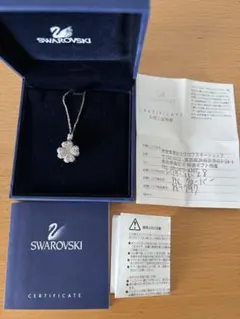 SWAROVSKI クローバー ネックレス シルバーカラー