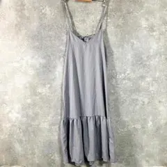 OLIVE des OLIVE　キャミソールワンピース　ロング丈　グレー　無地