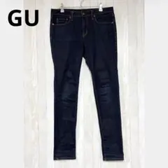 GU ジーユー メンズ スキニーデニム ジーンズ W73 ネイビー S相当