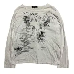 イタリア製・エルメス】アルファベット総柄 長袖Tシャツ L ユニ