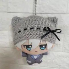 ♡ちびぐるみ用 ニット帽♡ねこ耳 グレー