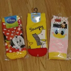 靴下 SNOOPY & ミニー & デイジー ソックス