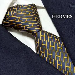 HERMES エルメス ネクタイ H柄 ワイド ハイブランド 高級 フランス製