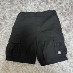 黒 カーゴショートパンツ サイドポケット付き