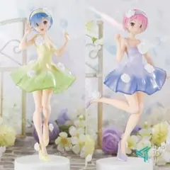 2体 リゼロ　Trio－Try－iT Figure ラム レム フラワードレス