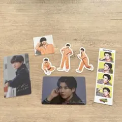 長尾謙杜 CD特典クリアソロカード フレークシールセット