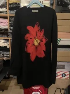 Yohji Yamamoto pour homme 花柄丸首長袖 ニットのサムネイル