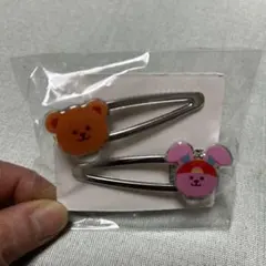 クマとウサギのヘアピンセット