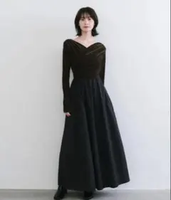 ココディール 新品 ベロアドッキングバルーントップス ブラック COCODEAL ココディール ベロアドッキングバルーントップス - メルカリ