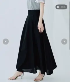 【新品未使用】natural couture綿麻ハイウエストサーキュラースカートのサムネイル