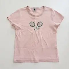 PETIT BATEAU ピンクボーダーTシャツ 110 100のサムネイル
