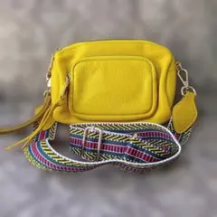 新品♥未使用Cepica イエローショルダー本革ポシェット