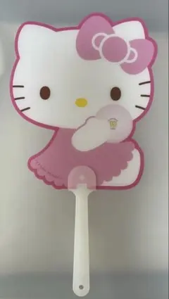 ☆激レア☆未使用☆ハローキティ クリア ミニうちわ 平成 レトロ 2000