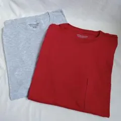 メンズ Tシャツ クルーネック スリムフィット 半袖 メンズ 2枚組 Sサイズ