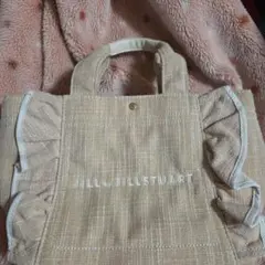 JILL by JILL STUART フリルトートバッグ　ピンクツイードラメ