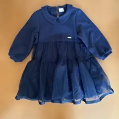 プティマインチュールワンピース90cmフォーマルネイビー