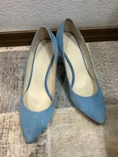 ADAM ET ROPE' ブルー　ハイヒールパンプス