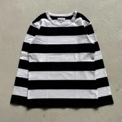 00s agnes b. border l/s ボーダー ロンt 白 黒