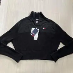 TOMMY JEANS ハーフジップセーター M ブラック