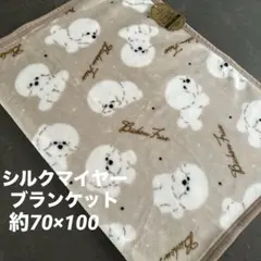 ★新品★ ビションフリーゼ　犬　シルクマイヤーブランケット　ふわふわ　ベージュ
