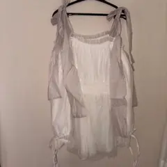ショルダーリボンシアーミニワンピースtw1199 GRL