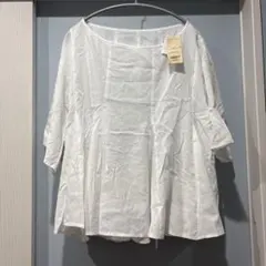 ホワイト 半袖 トップス Fサイズ　スタジオクリップ　白　五分袖