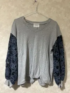 CLOCHE デニムレースドッキングブラウスのサムネイル