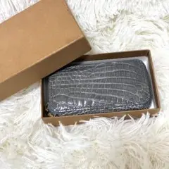 未使用】クロコダイル　キーケース　本物　シャイニング　シャイニー
