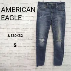 アメリカンイーグル スキニー デニム US30×32 S　ストレッチ　ブルーのサムネイル