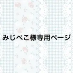 みじぺこ様専用ページ