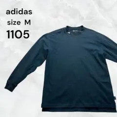 adidas 長袖カットソー ブラック Mサイズ　黒　アディダス　古着　冬用