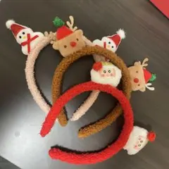 クリスマス ヘアバンド カチューシャ 3点セット