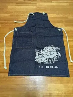 昭和レトロ　清酒白牡丹　デニム素材エプロン