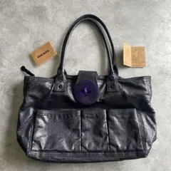 希少/Y2K DIESEL ディーゼル トートバッグ ターンロック A4 大容量