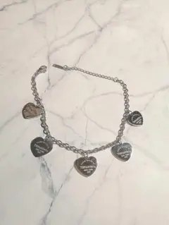 TIFFANY&Co. ハートチャーム ブレスレット ゴールドカラー ノベルティ 