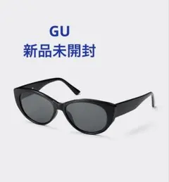 新品未開封 GU UVカットキャットアイサングラス　ブラックのサムネイル