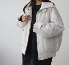 【最短即日発送】AZUL BY MOUSSY 襟リブ中綿ポケットブルゾン