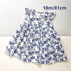 PETITBATEAU プチバトー　花柄プリントワンピース　18m/81cmのサムネイル