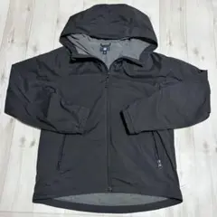 ユニクロ キッズ 裏フリース ナイロンパーカー 150 ブラック 黒