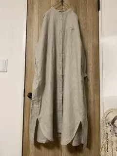 USED★サマンサモスモス★リネンバンドカラーワンピース ワンピース