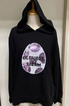 CHIP CLIP パーカー　L 恐竜スパンコール